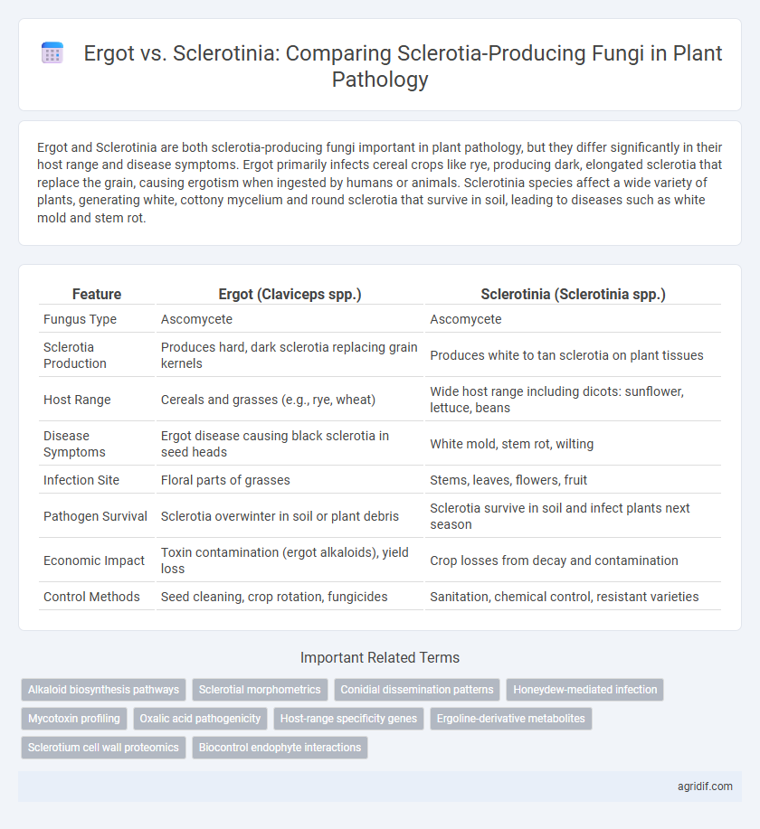 Ergot vs. Sclerotinia: Comparing Sclerotia-Producing Fungi in Plant Pathology
