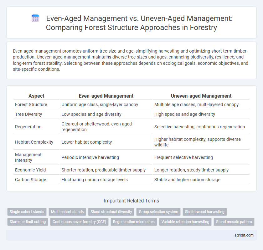 Even-Aged Management vs. Uneven-Aged Management: Comparing Forest Structure Approaches in Forestry