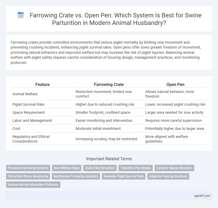 Farrowing Crate vs. Open Pen: Which System Is Best for Swine Parturition in Modern Animal Husbandry?
