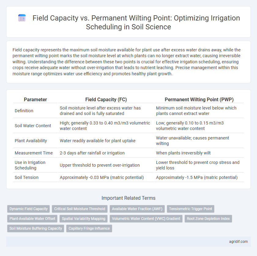 Field Capacity vs. Permanent Wilting Point: Optimizing Irrigation Scheduling in Soil Science
