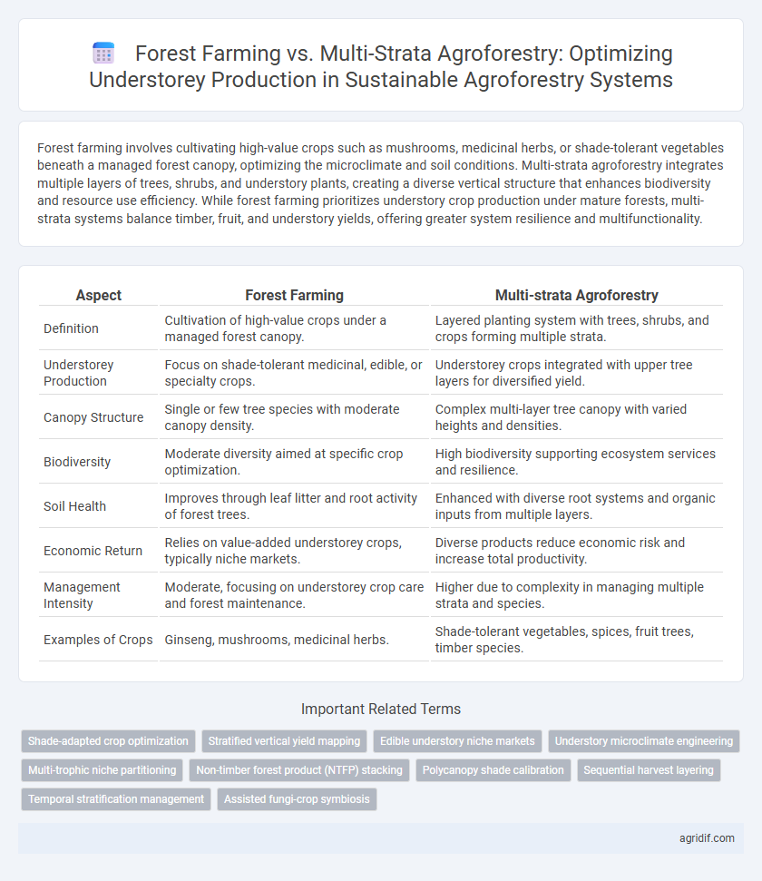 Forest Farming vs. Multi-Strata Agroforestry: Optimizing Understorey Production in Sustainable Agroforestry Systems