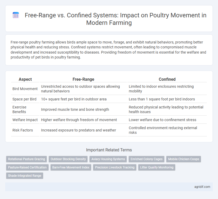 Free-Range vs. Confined Systems: Impact on Poultry Movement in Modern Farming