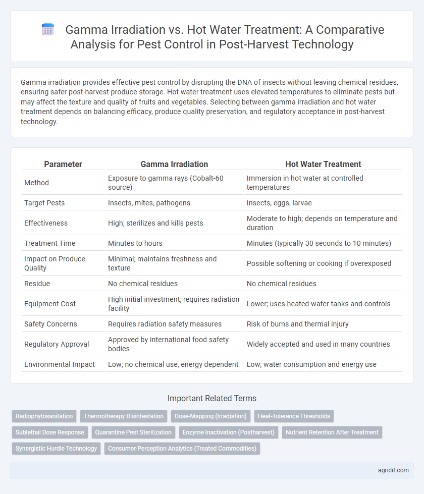 Gamma Irradiation vs. Hot Water Treatment: A Comparative Analysis for Pest Control in Post-Harvest Technology
