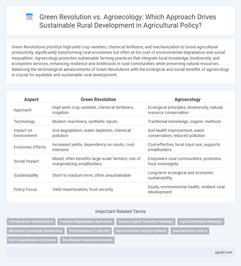 Green Revolution vs. Agroecology: Which Approach Drives Sustainable Rural Development in Agricultural Policy?