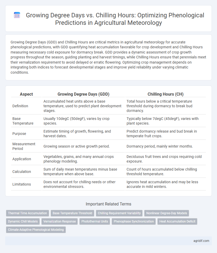 Growing Degree Days vs. Chilling Hours: Optimizing Phenological Predictions in Agricultural Meteorology