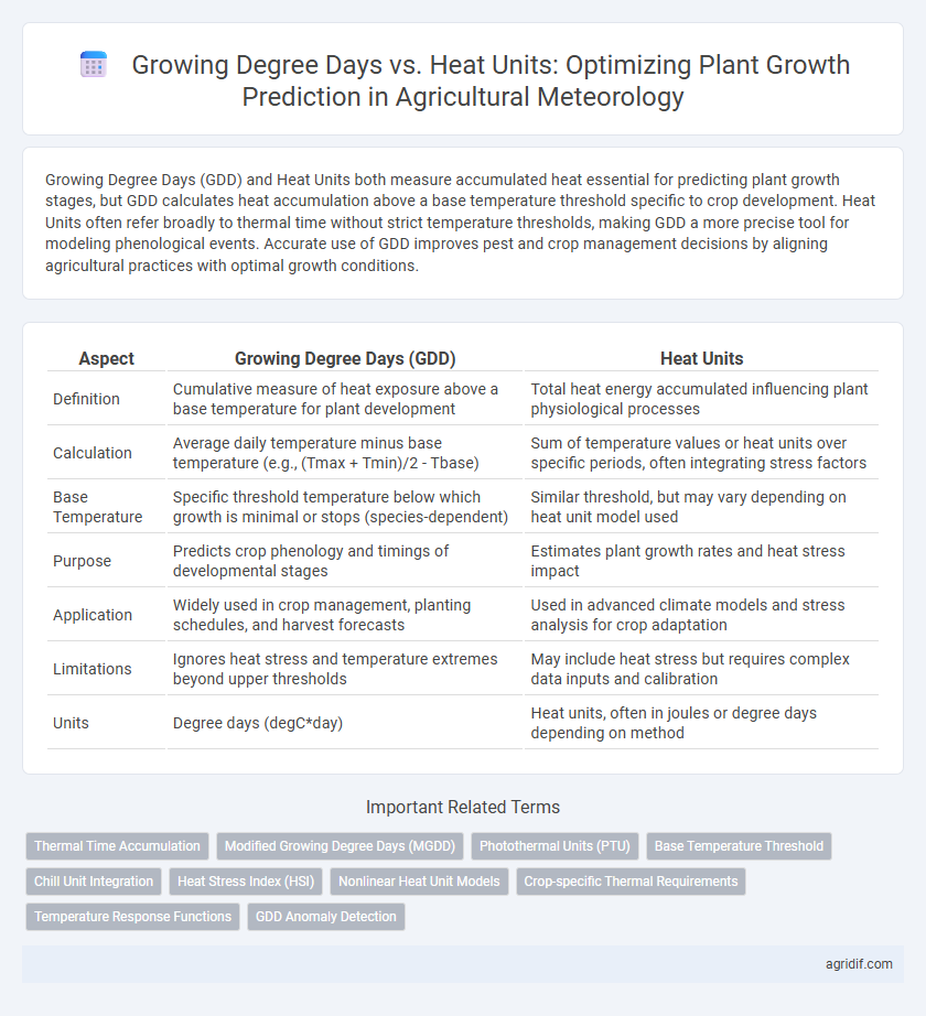 Growing Degree Days vs. Heat Units: Optimizing Plant Growth Prediction in Agricultural Meteorology