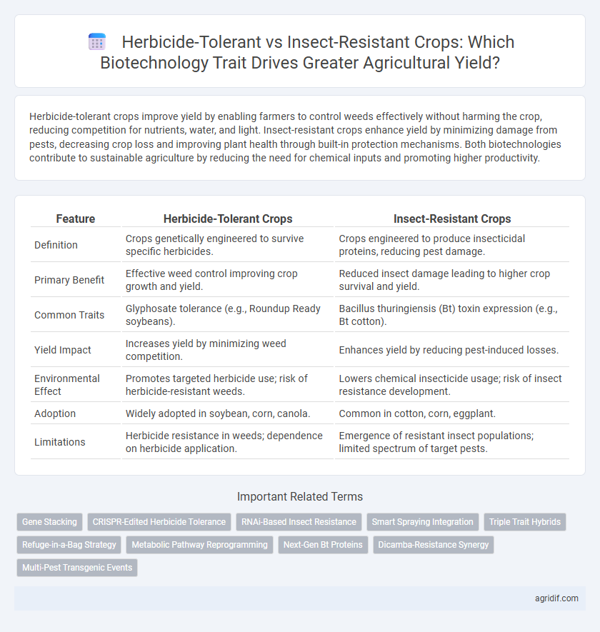Herbicide-Tolerant vs Insect-Resistant Crops: Which Biotechnology Trait Drives Greater Agricultural Yield?