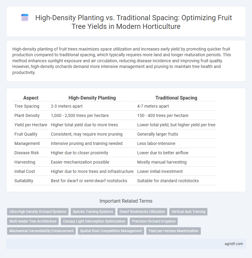 High-Density Planting vs. Traditional Spacing: Optimizing Fruit Tree Yields in Modern Horticulture