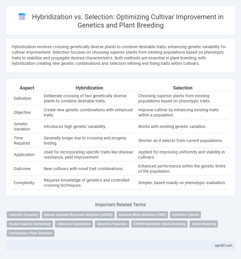 Hybridization vs. Selection: Optimizing Cultivar Improvement in Genetics and Plant Breeding