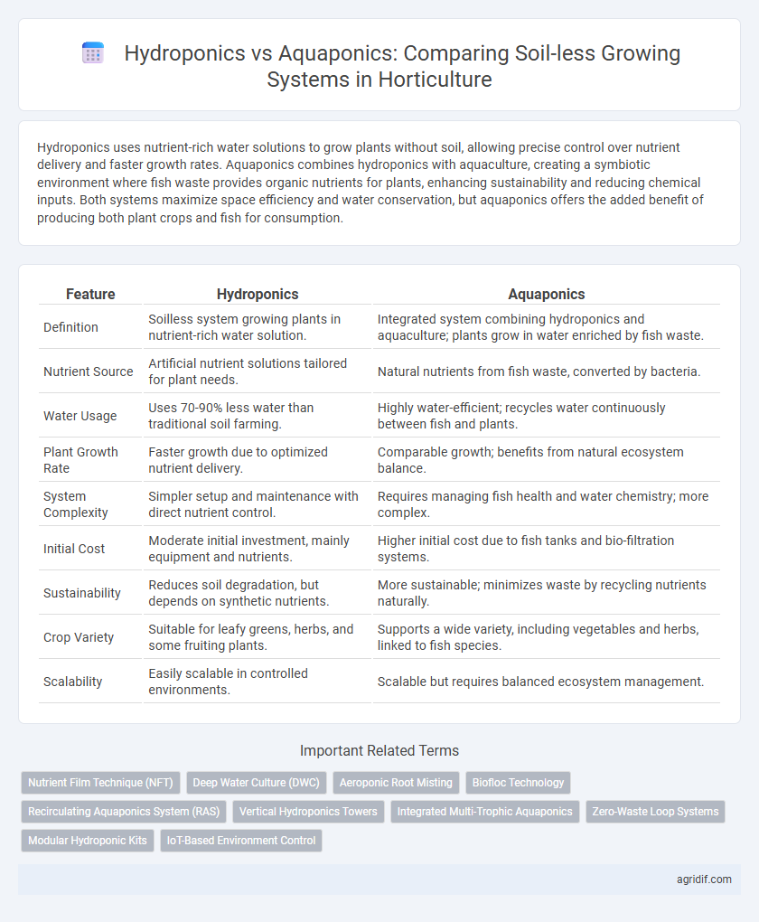 Hydroponics vs Aquaponics: Comparing Soil-less Growing Systems in Horticulture