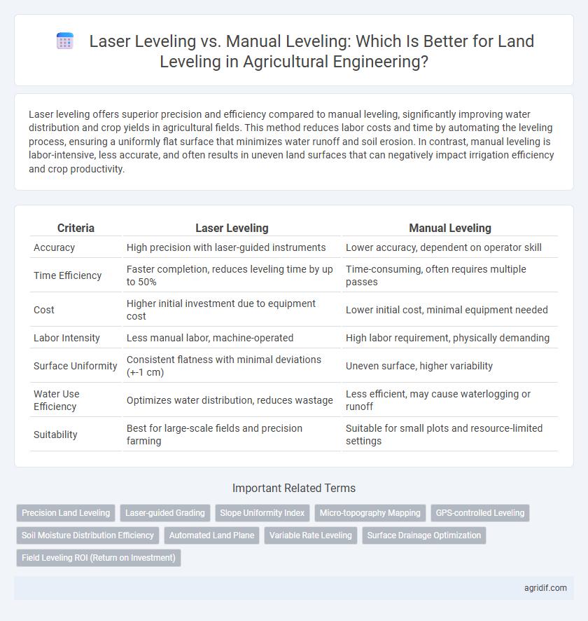 Laser Leveling vs. Manual Leveling: Which Is Better for Land Leveling in Agricultural Engineering?