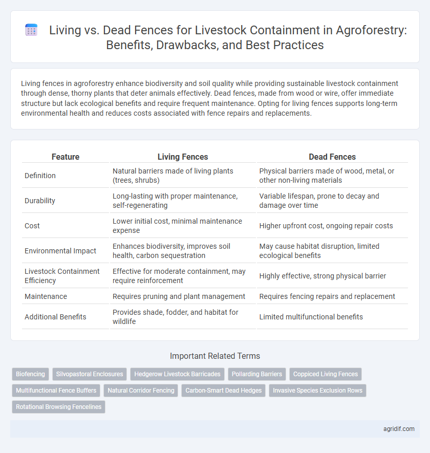Living vs. Dead Fences for Livestock Containment in Agroforestry: Benefits, Drawbacks, and Best Practices