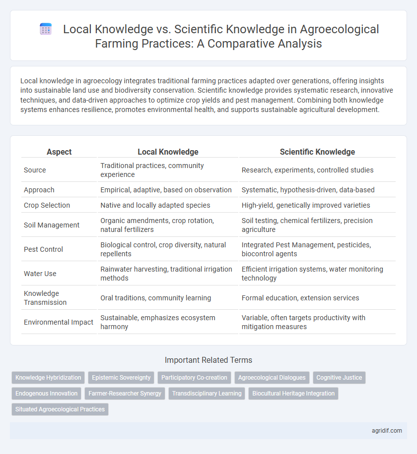 Local Knowledge vs. Scientific Knowledge in Agroecological Farming Practices: A Comparative Analysis