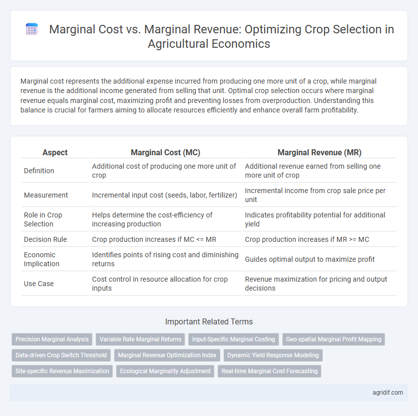 Marginal Cost vs. Marginal Revenue: Optimizing Crop Selection in Agricultural Economics