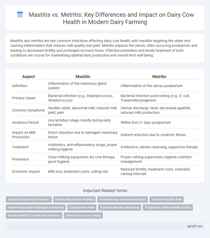 Mastitis vs. Metritis: Key Differences and Impact on Dairy Cow Health in Modern Dairy Farming