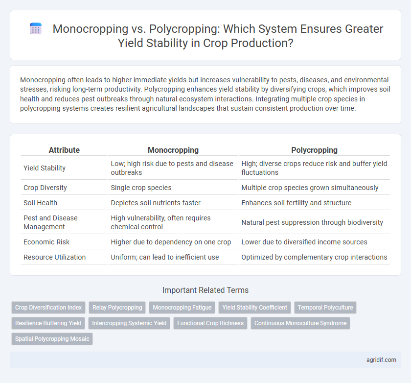 Monocropping vs. Polycropping: Which System Ensures Greater Yield Stability in Crop Production?