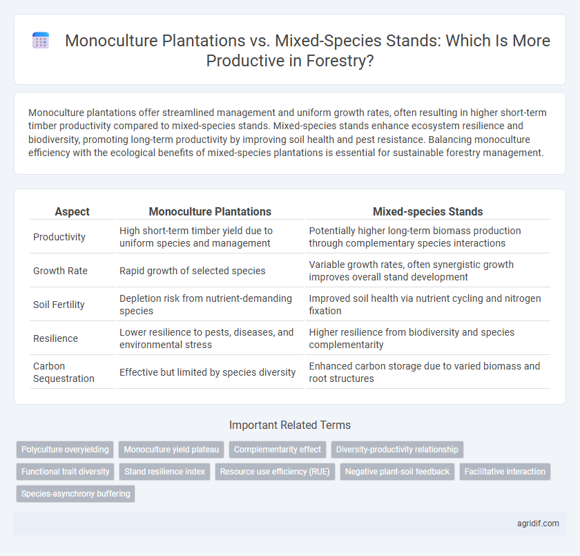 Monoculture Plantations vs. Mixed-Species Stands: Which Is More Productive in Forestry?
