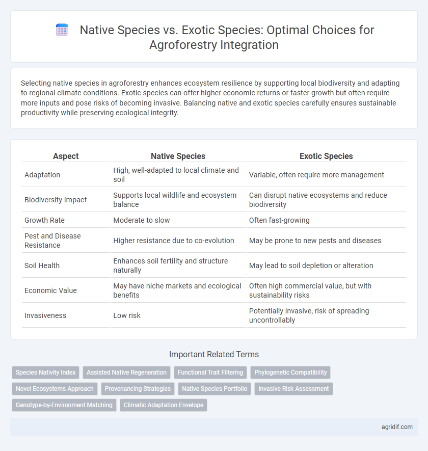 Native Species vs. Exotic Species: Optimal Choices for Agroforestry Integration