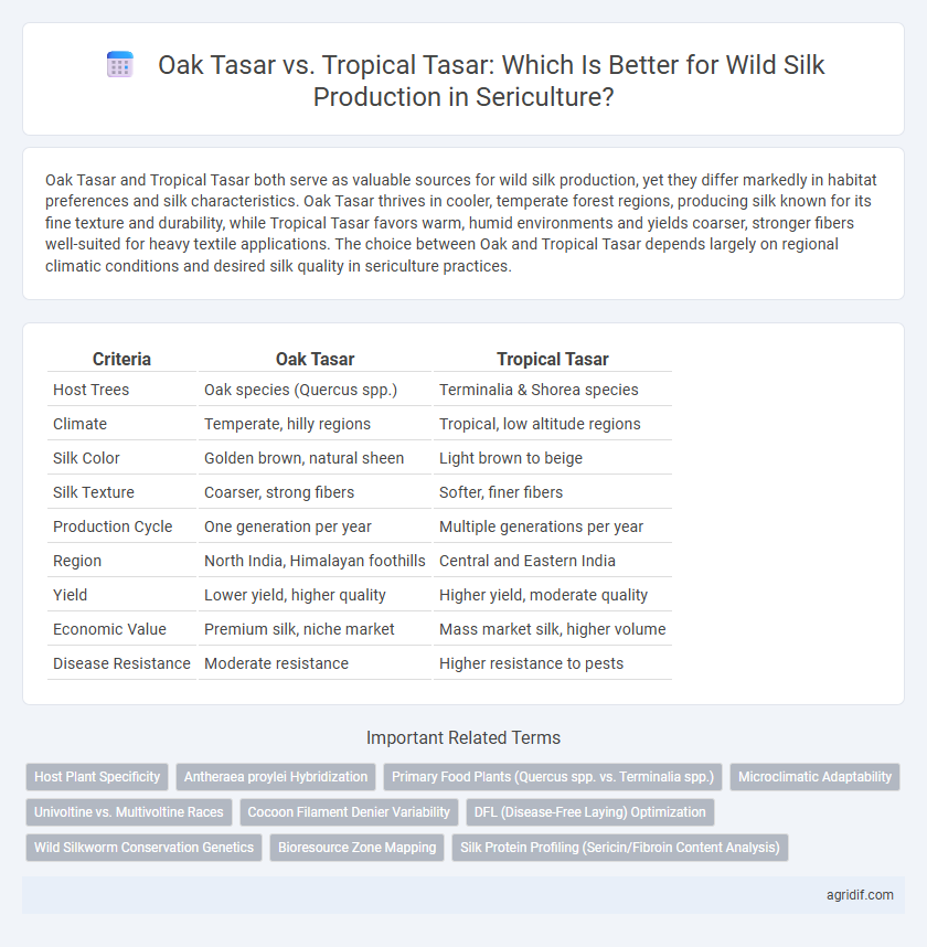 Oak Tasar vs. Tropical Tasar: Which Is Better for Wild Silk Production in Sericulture?