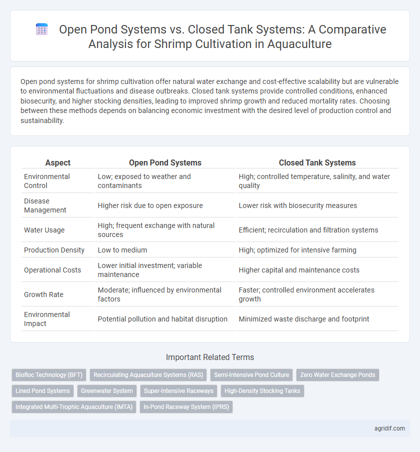 Open Pond Systems vs. Closed Tank Systems: A Comparative Analysis for Shrimp Cultivation in Aquaculture
