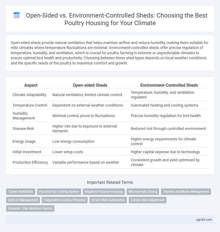 Open-Sided vs. Environment-Controlled Sheds: Choosing the Best Poultry Housing for Your Climate