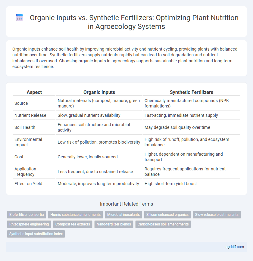 Organic Inputs vs. Synthetic Fertilizers: Optimizing Plant Nutrition in Agroecology Systems