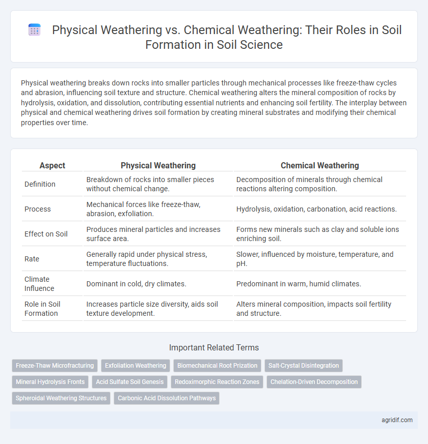 Physical Weathering vs. Chemical Weathering: Their Roles in Soil Formation in Soil Science