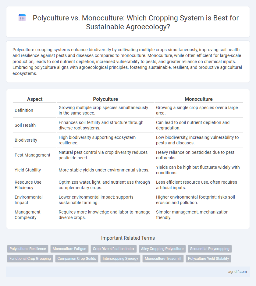 Polyculture vs. Monoculture: Which Cropping System is Best for Sustainable Agroecology?