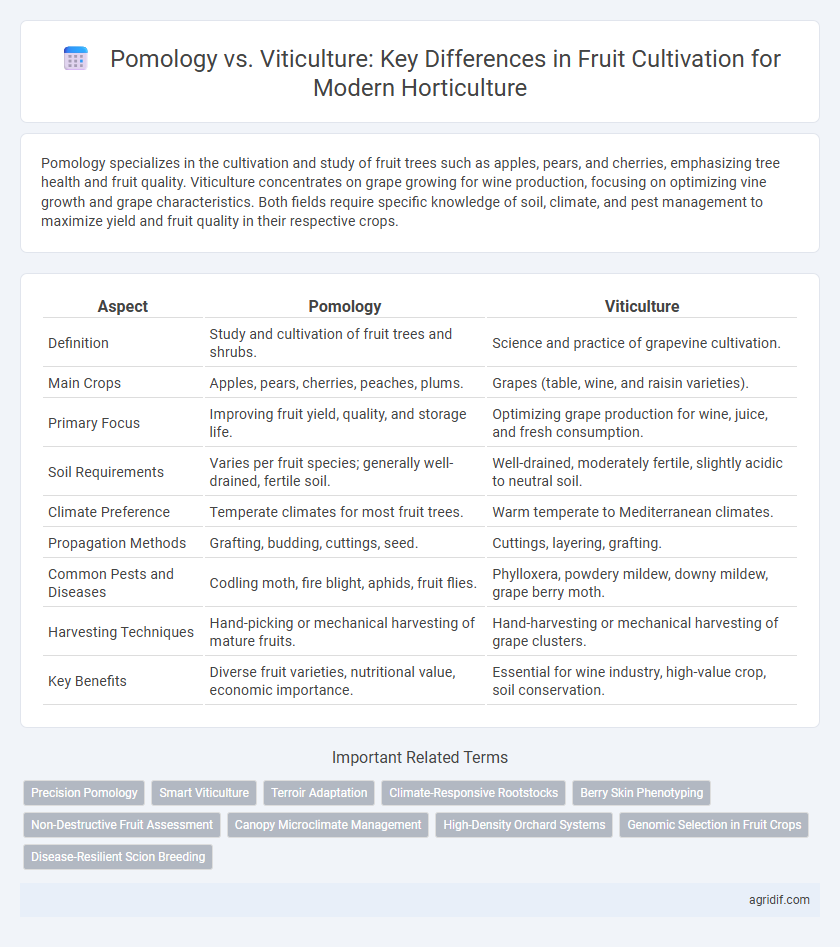 Pomology vs. Viticulture: Key Differences in Fruit Cultivation for Modern Horticulture