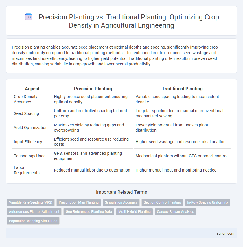 Precision Planting vs. Traditional Planting: Optimizing Crop Density in Agricultural Engineering