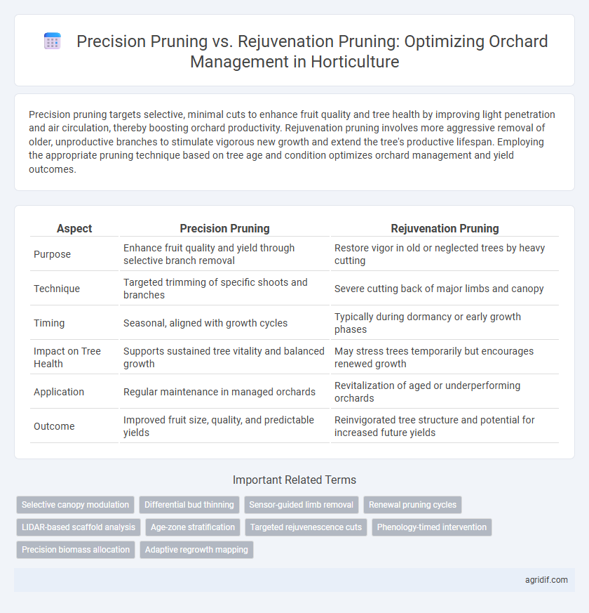 Precision Pruning vs. Rejuvenation Pruning: Optimizing Orchard Management in Horticulture