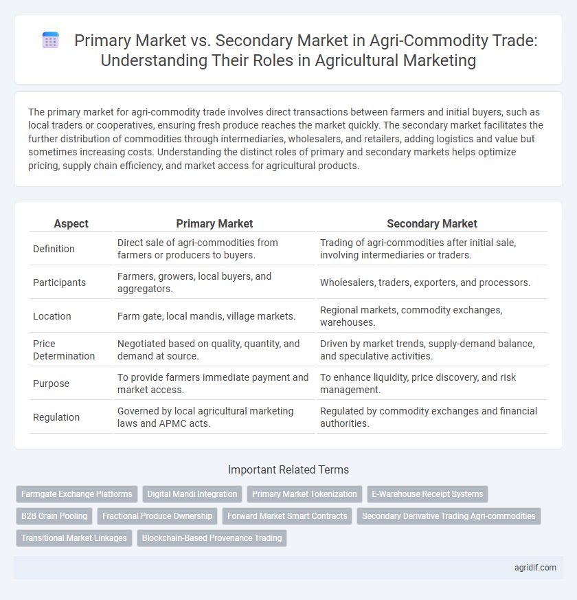 Primary Market vs. Secondary Market in Agri-Commodity Trade: Understanding Their Roles in Agricultural Marketing