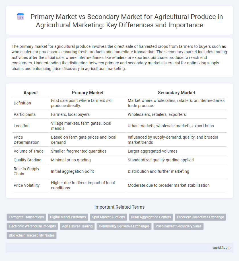 Primary Market vs Secondary Market for Agricultural Produce in Agricultural Marketing: Key Differences and Importance