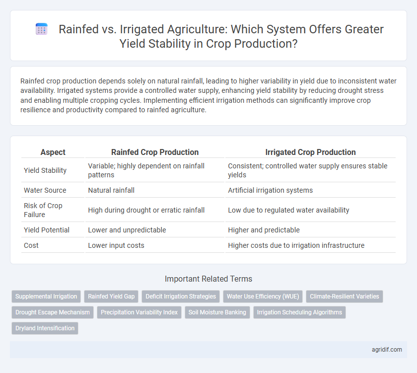 Rainfed vs. Irrigated Agriculture: Which System Offers Greater Yield Stability in Crop Production?
