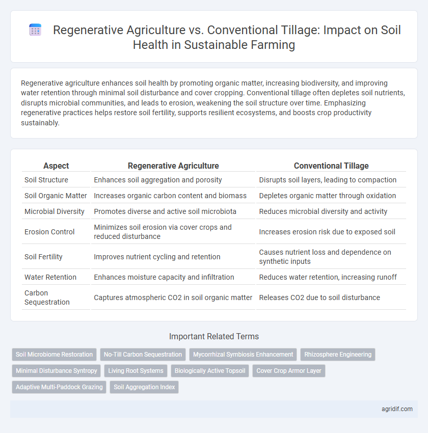 Regenerative Agriculture vs. Conventional Tillage: Impact on Soil Health in Sustainable Farming