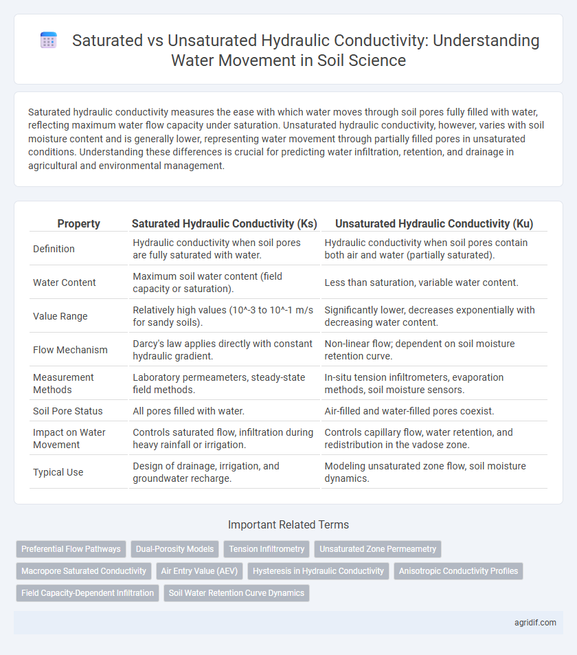 Saturated vs Unsaturated Hydraulic Conductivity: Understanding Water Movement in Soil Science