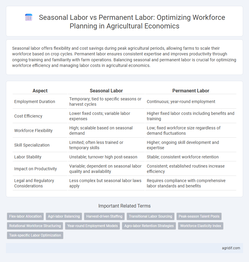 Seasonal Labor vs Permanent Labor: Optimizing Workforce Planning in Agricultural Economics