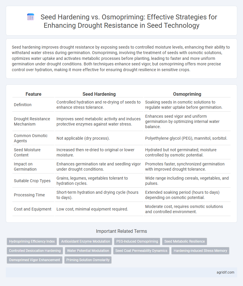 Seed Hardening vs. Osmopriming: Effective Strategies for Enhancing Drought Resistance in Seed Technology