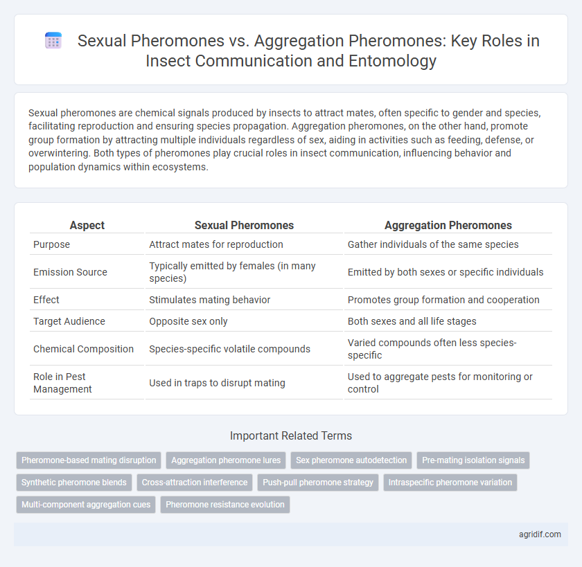 Sexual Pheromones vs. Aggregation Pheromones: Key Roles in Insect Communication and Entomology