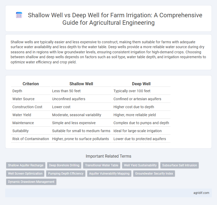Shallow Well vs Deep Well for Farm Irrigation: A Comprehensive Guide for Agricultural Engineering