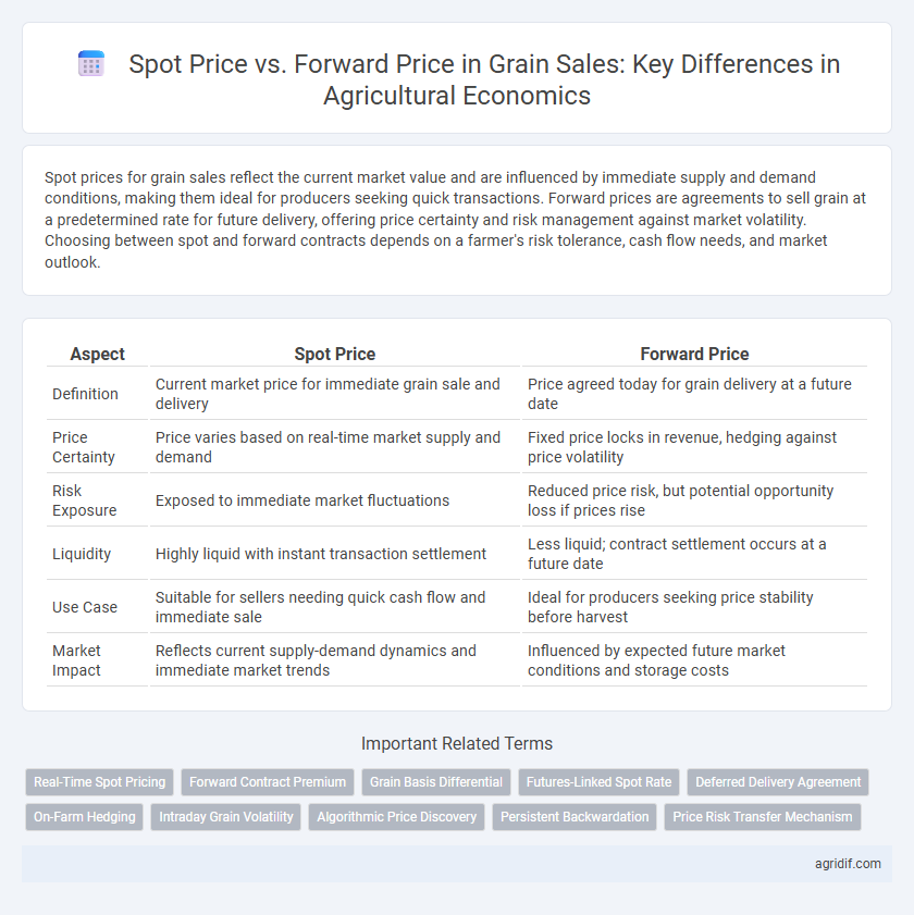 Spot Price vs. Forward Price in Grain Sales: Key Differences in Agricultural Economics