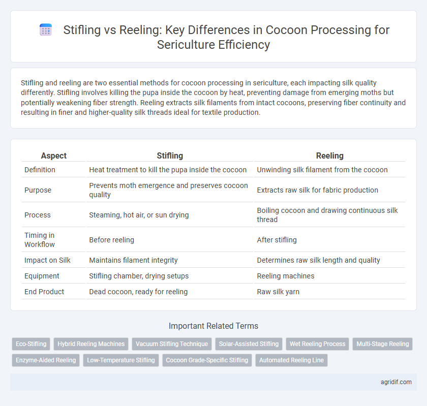 Stifling vs Reeling: Key Differences in Cocoon Processing for Sericulture Efficiency