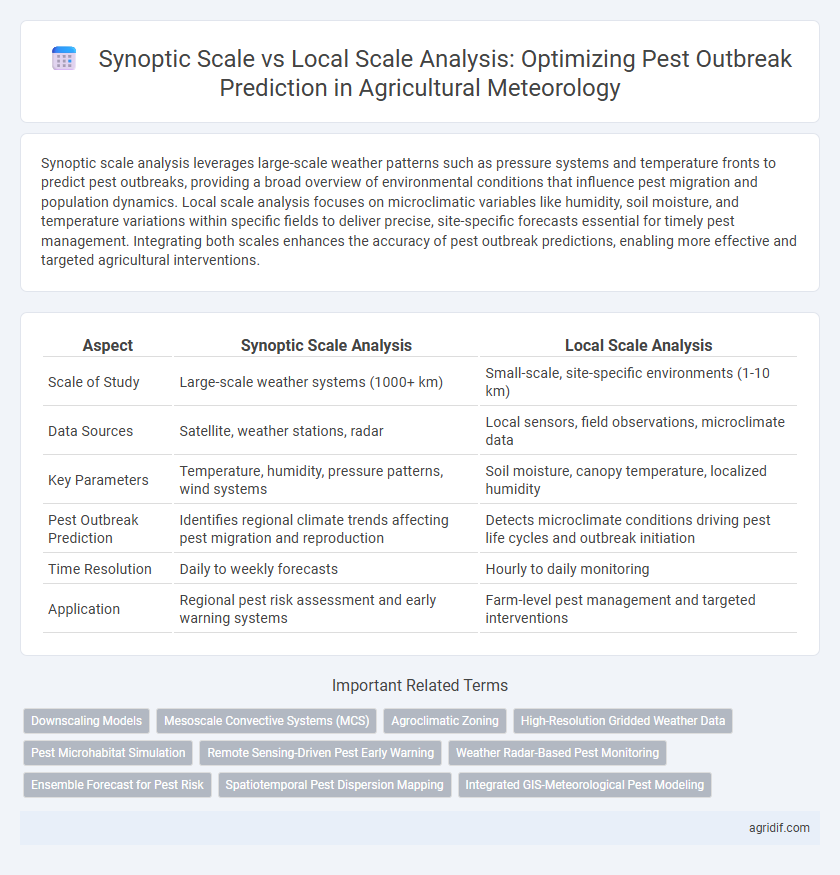 Synoptic Scale vs Local Scale Analysis: Optimizing Pest Outbreak Prediction in Agricultural Meteorology