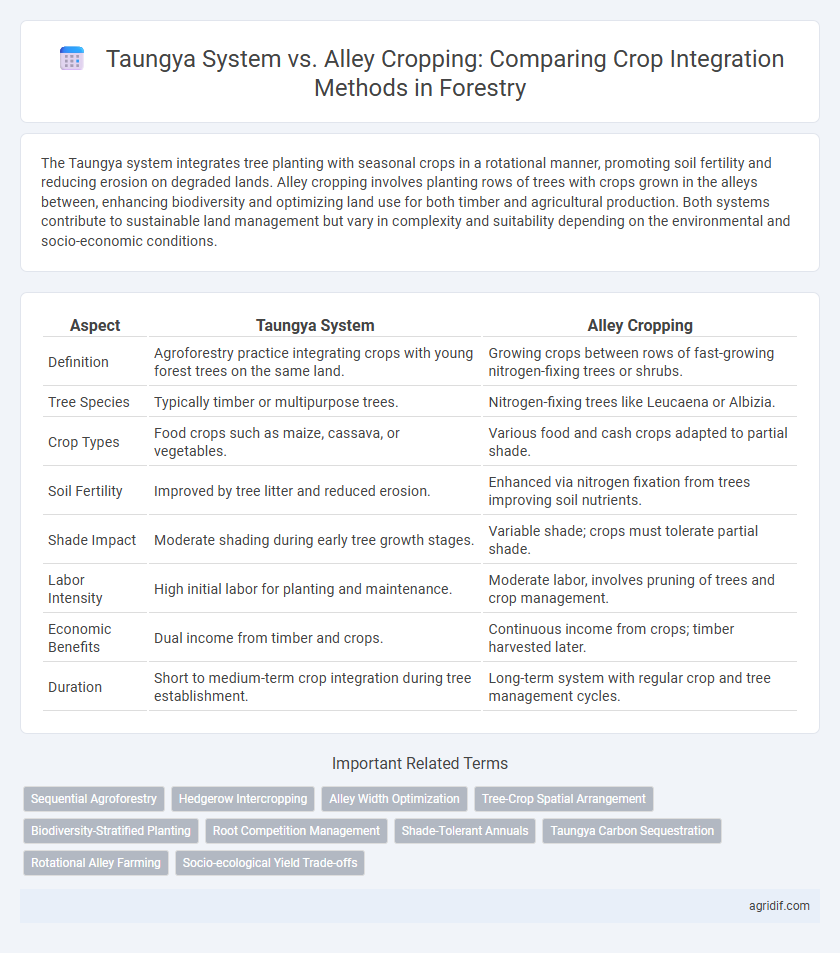 Taungya System vs. Alley Cropping: Comparing Crop Integration Methods in Forestry