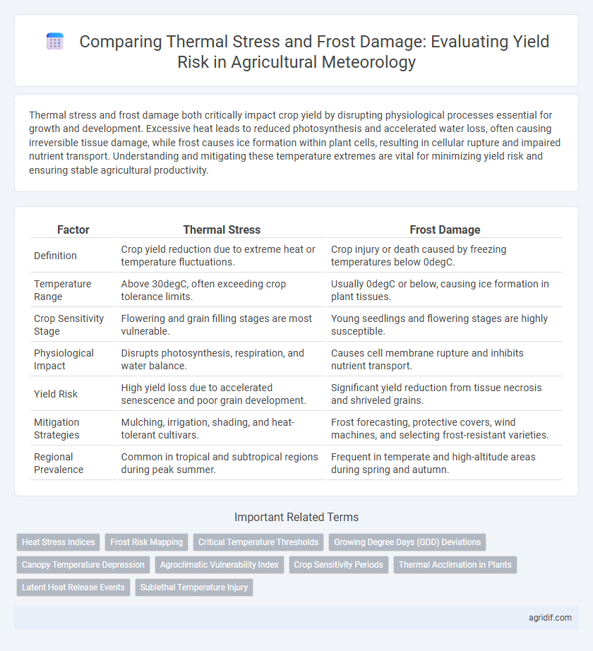 Comparing Thermal Stress and Frost Damage: Evaluating Yield Risk in Agricultural Meteorology