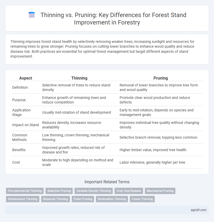 Thinning vs. Pruning: Key Differences for Forest Stand Improvement in Forestry