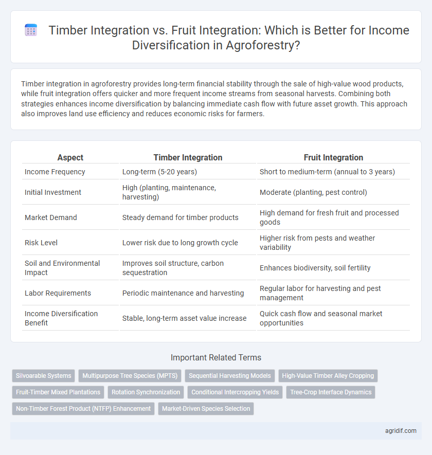 Timber Integration vs. Fruit Integration: Which is Better for Income Diversification in Agroforestry?
