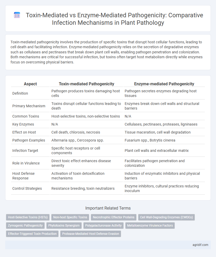 Toxin-Mediated vs Enzyme-Mediated Pathogenicity: Comparative Infection Mechanisms in Plant Pathology