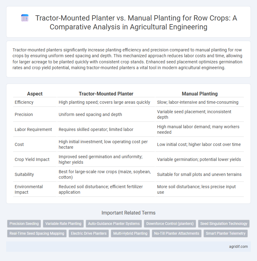 Tractor-Mounted Planter vs. Manual Planting for Row Crops: A Comparative Analysis in Agricultural Engineering