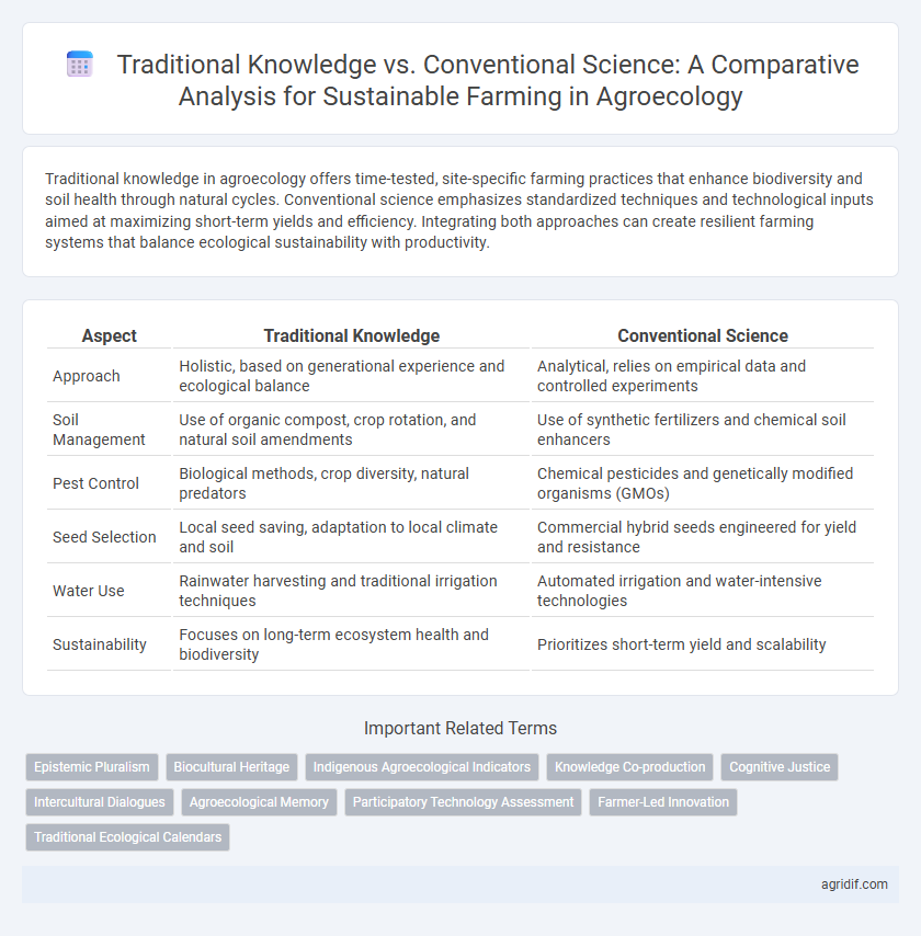 Traditional Knowledge vs. Conventional Science: A Comparative Analysis for Sustainable Farming in Agroecology
